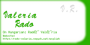 valeria rado business card